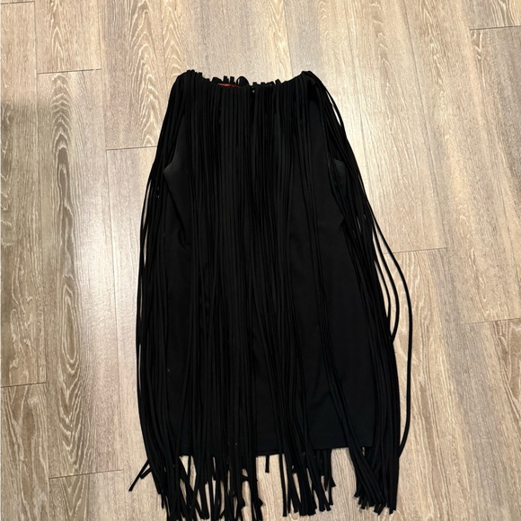 Kate Moss for Topshop Black Fringe Dress - 8 - Picture 5 of 5